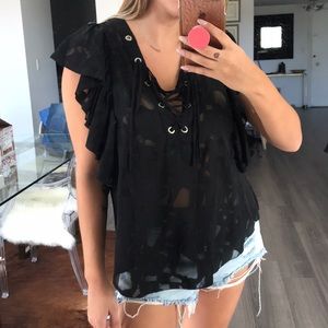 IRO RUFFLE GILKA TOP